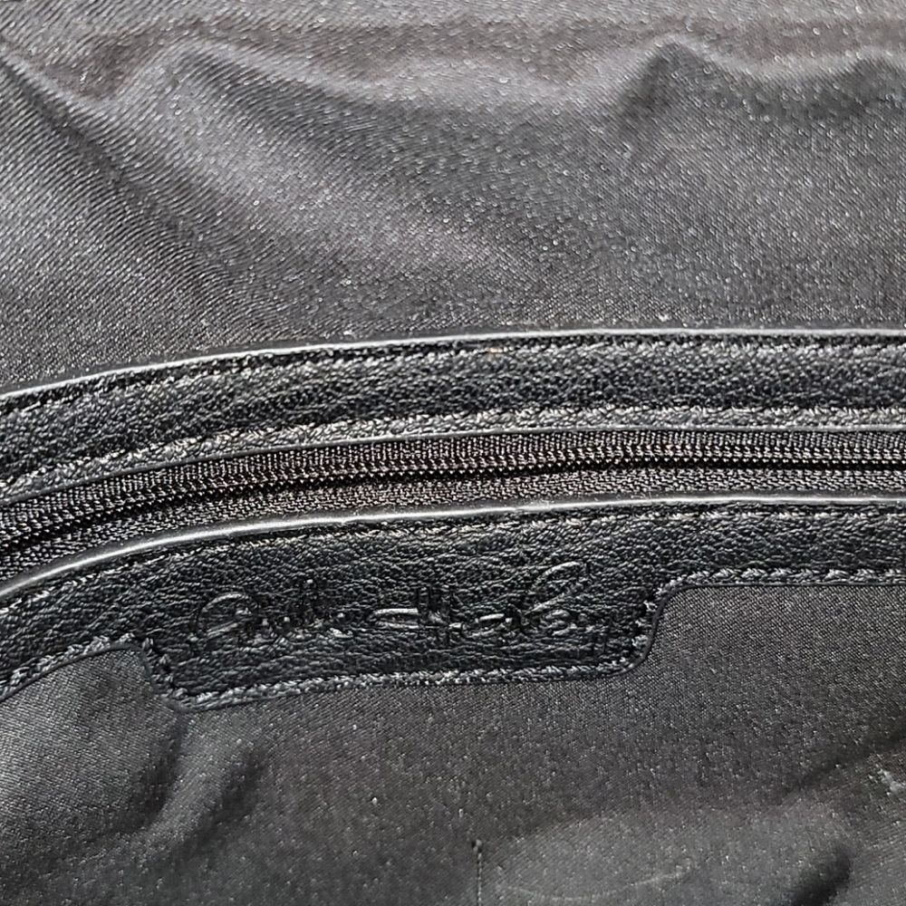 Black/Tan Fringe Vegan Leathe Clutch/Crossbody Bag - Picture 11 of 15